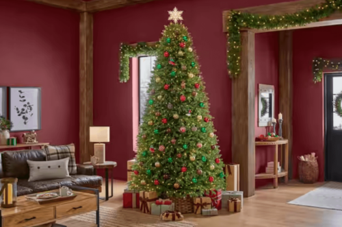 prelit Christmas tree decorations ideas